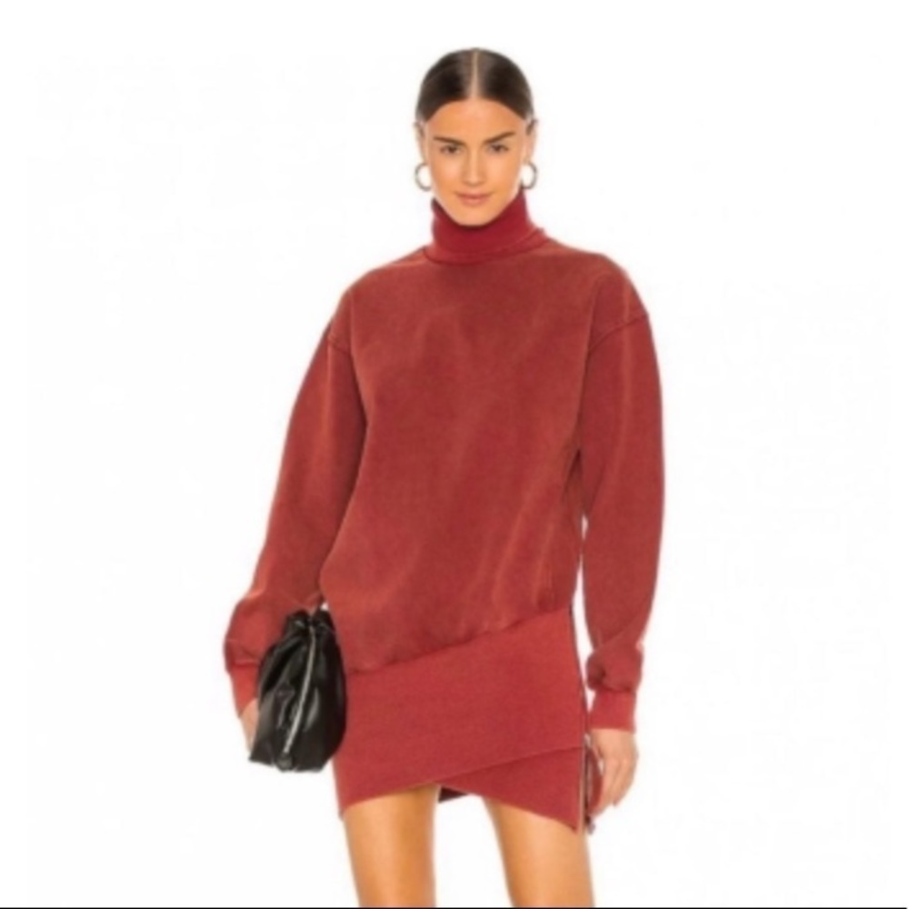 Young Fabulous & Broke Tie Dye Turtleneck Assymetrical Sweater Dress